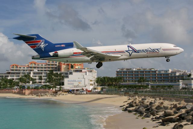 Boeing 727-100 (N395AJ) - Ariving TNCM Taken from Maho Beach