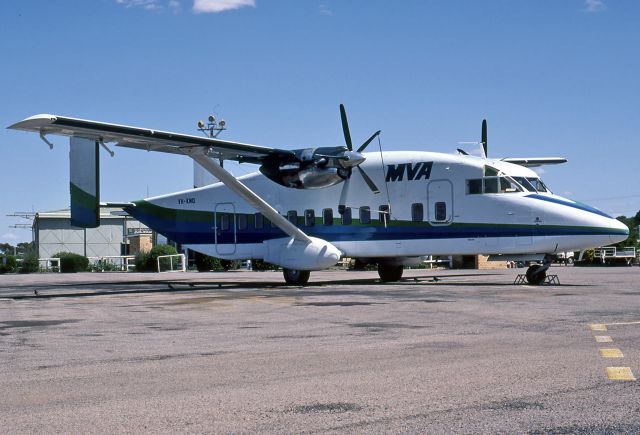 VH-KNQ — - MURRAY VALLEY AIRLINES - SHORT SD3-30-100 - REG VH-KNQ (CN SH3073) - MILDURA AIRPORT VIC. AUSTRALIA - YMIA 19/11/1983