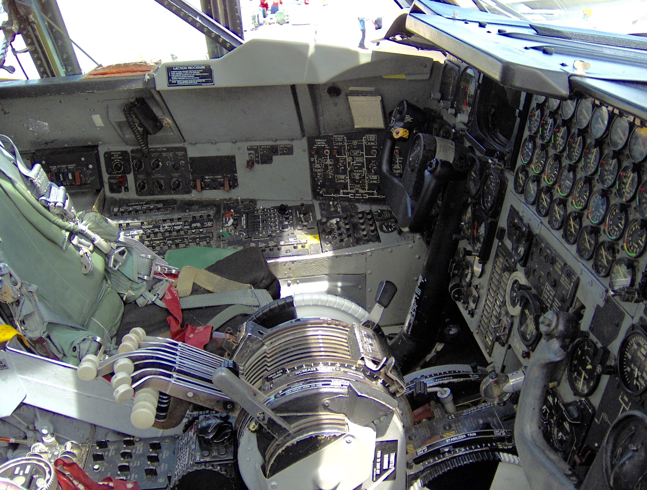 Boeing B-52 Stratofortress (60-0059) - At Barksdale Air Force Base. Looking inside the cockpit.