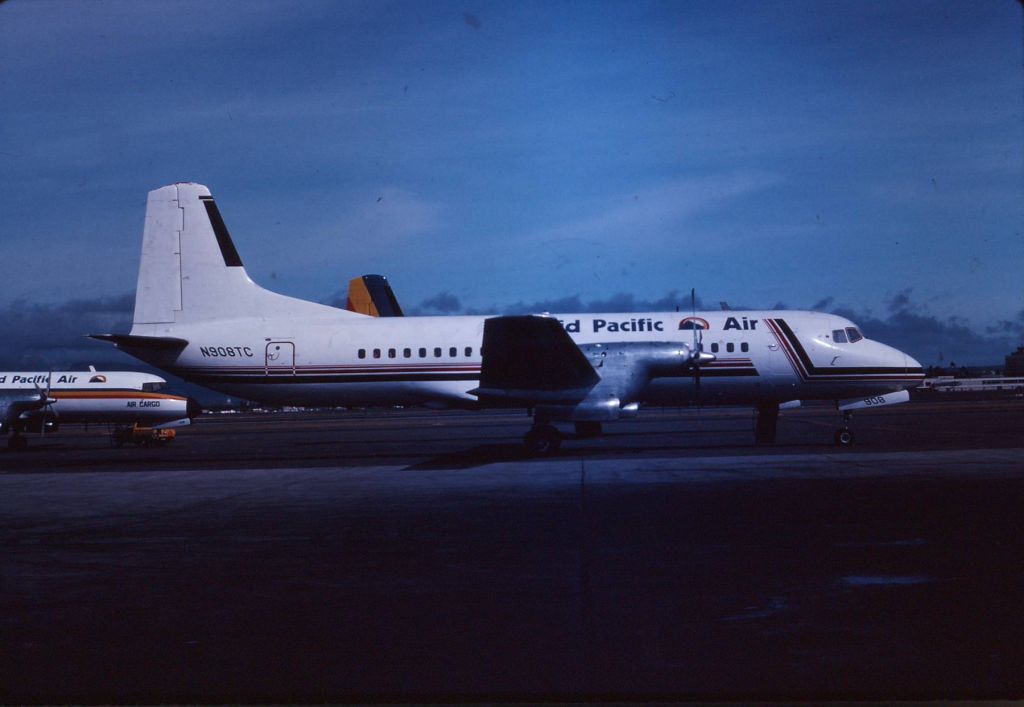 NAMC (1) YS-11 (N908TC) - Mid Pacific Air in Fort Worth Airlines color scheme