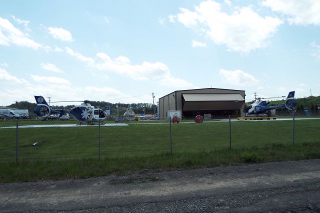 Eurocopter EC-130 (N139HN) - HealthNet 10, N111HN, on the secondary (left), and HealthNet 9, N139HN, on the primary (right). N111HN is a 2004 Ec-135 P2+, N139HN is a 2011 Ec-130 B4.