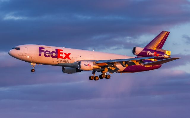 McDonnell Douglas DC-10 (N320FE) - The second FEDEX freighter arriving from Memphis as FX132 on short finals for runway06br /April 8th, 2018
