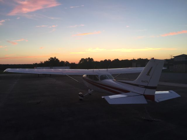 Cessna Skyhawk (N5457E) - Evening tiedown at Tipton airport