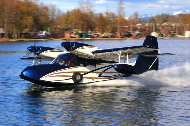 Grumman G-44 Widgeon (N41GW) - Early spring splash and goes at Lake Hood