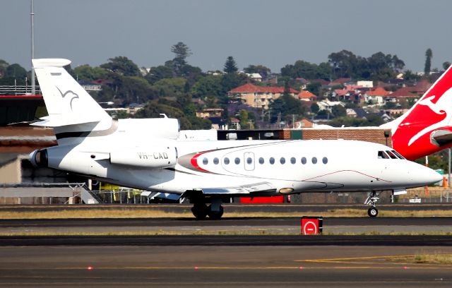 Dassault Falcon 900 (VH-CAD) - Arriving on Rwy 34L.Nice Looking Old Bird:)