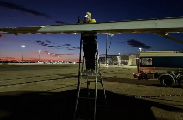 Cessna Caravan (VH-HFX) - Ferry flight Australia to Indonesia. Refueling after sunset at Broome, Australia. 27-MAR-2025.
