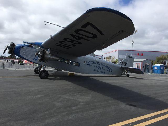 Ford Tri-Motor (N8407) - Ford Tri-Motor at KHWD brought in by the EAA.