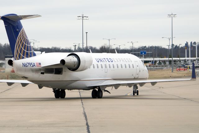 Canadair Regional Jet CRJ-200 (N679SA) - Airport Exit, dead ahead... -January 2014