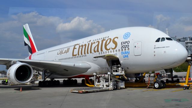 Airbus A380-800 (A6-EES) - Emirates A380 getting prepared to fly back to Dubai - Im also in Instagram: @zuerichplanes