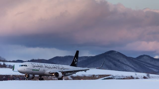 Airbus A320 (B-16206) - Eva Airways / Airbus A321-211br /Jan.17.2016 Hakodate Airport [HKD/RJCH] JAPAN