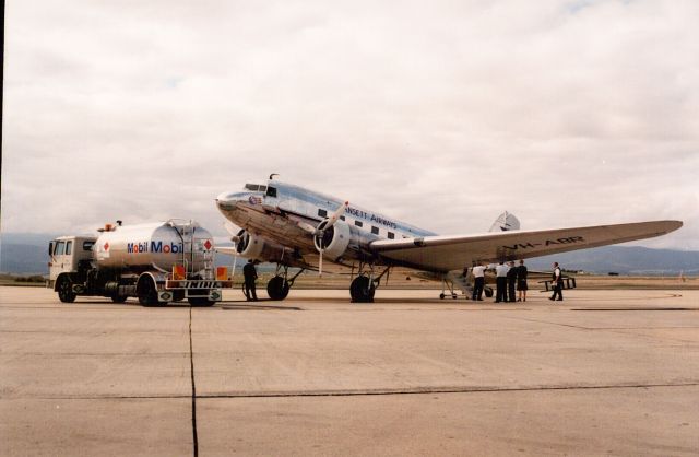 Douglas DC-3 (VH-ABR) - Ansett DC-3 at Launceston in the late 1990s.