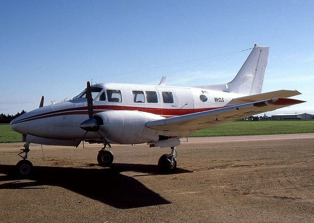 Beechcraft Queen Air (65) (VH-CLG) - Beech Queen Air VH-CLG at Parafield Airport South Australia in 1984.