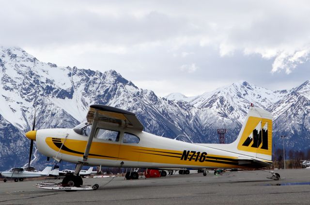 Cessna Skywagon 180 (N716) - Tie-down area, Palmer Municipal Airport, Palmer, AK