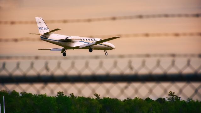 Cessna Citation II (N673LR) - Cessna Citation II Landing on EWB Runway 23. (02-June-2021)