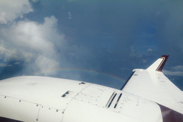 Beechcraft Duke (N422SB) - Over the rainbow, KEYW to KPMP