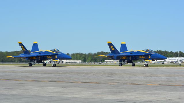 McDonnell Douglas FA-18 Hornet — - MYR Airshow 2018 (yay Blue Angles)