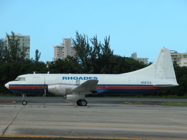 N587CA — - RHOADES CARGO. CONVAIR 640-440D.  Notice Rolls Royce engine DART 542-4. THIS ONE BUILT IN 1957!