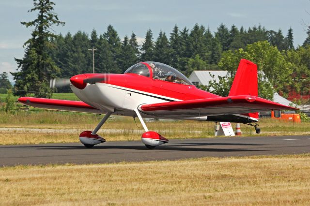 Vans RV-8 (N288DC) - Vans RV-8 departing Starks Twin Oaks Airpark 6-1-13