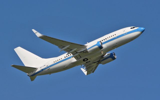 Boeing 737-700 (VP-CAM) - vp-cam b737-7 bbj dep shannon 19/7/16.