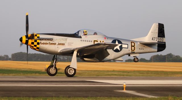 North American P-51 Mustang (NL51TH) - A 1944 model (serial number 44-73990) North American P-51D Mustang arriving at Pryor Field Regional Airport, Decatur, AL for the 2023 North Alabama Airfest - June 9, 2023.