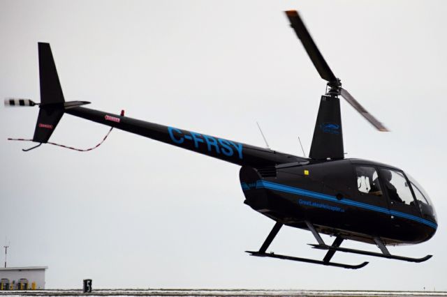 Robinson R-44 (C-FRSY) - 2008 Robinson R-44 Raven II (opby Great Lakes Helicopter) departing the Buffalo Niagara International Airport for YHM