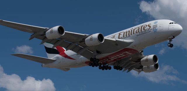 Airbus A380-800 (A6-EEV) - Cleared final , RWY 23