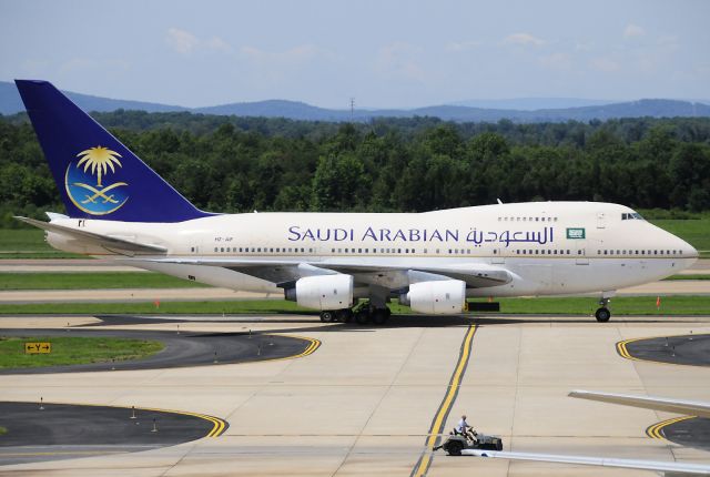 BOEING 747SP (HZ-AIF) - Seen at KIAD on 8/7/2009.  Thanks to FlightAware alerts for giving me plenty of time to catch this one.      a href=http://discussions.flightaware.com/profile.php?mode=viewprofile&u=269247  [ concord977 profile ]/a