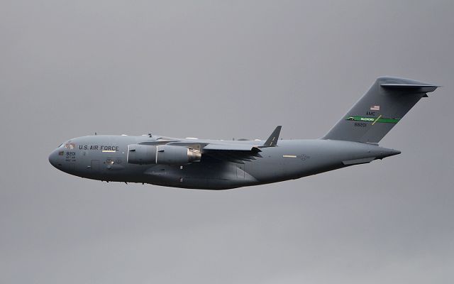 Boeing Globemaster III (08-8201) - "rch275" usaf c-17a 08-8201 dep shannon 13/2/19.