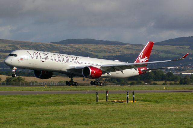 Airbus A350-1000 (G-VLUX) - 1st A350 for Virgin Atlantic, based at Glasgow for a week for pilot training.