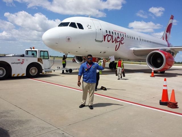 Airbus A319 (C-FJOK) - During ops at MDLR starting the PushBack for Taxi.br /Photo Take By Carlos M. Soliman LRM OPS