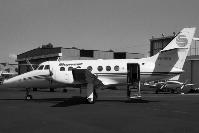 VH-HSW — - SKYWEST - BRITISH AEROSPACE BAe JETSTREAM 3107 - REG VH-HSW (CN 622) - ESSENDON MELBOURNE VIC. AUSTRALIA - YMEN (3/1/1986) 35MM NEGATIVE SCAN.