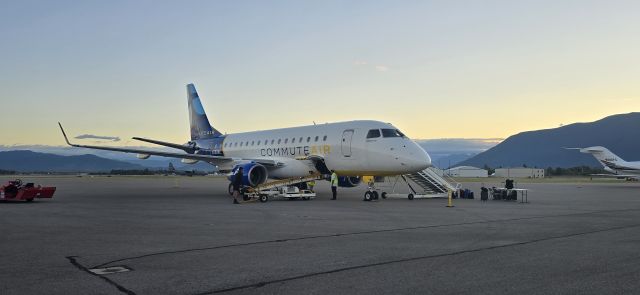 Embraer 170/175 (N780NC) - On the ground in KGPI for our charter the next morning.