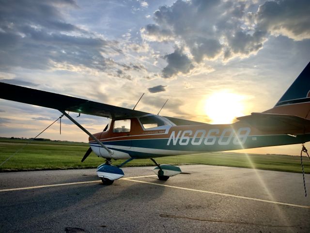 Cessna Commuter — - Abandoned airplane but a beautiful evening. Plane hasn’t moved in decades. Always a sad sight. Birds nesting in the wings.