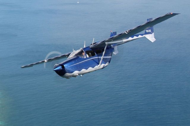 Cessna Super Skymaster (VH-OIQ) - Over the Coral Sea off Cairns