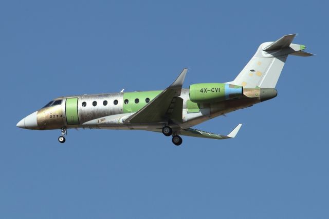 IAI Gulfstream G280 (4X-CVI) - 10/11/2023:br /Test flight by IAI, final to rwy21.