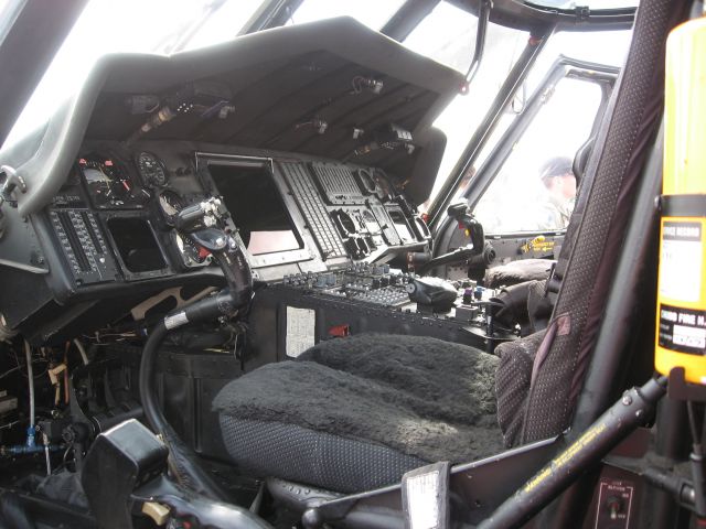 Lockheed C-130 Hercules (N734) - Cockpit of the Sikorsky S-64 Skycrane