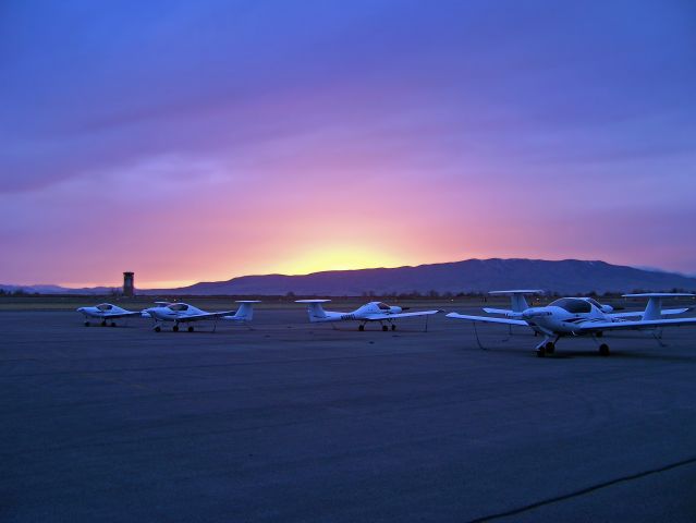 — — - The airports always have the best sunsets