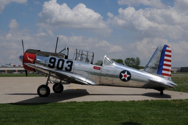 VULTEE Valiant (N57486) - Consolidated Vultee BT-13A manufactured in 1942. Picture taken at Greenwood Indiana airport.