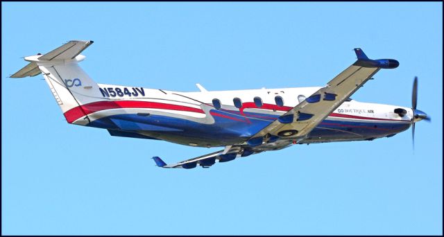 Pilatus PC-12 (N584JV) - Departing Merced and headed to Oakland