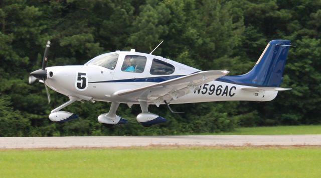 Cirrus SR-22 (N596AC) - The Keystone Flyers arriving at St. Clair County Airport, Pell City, AL in a 2015 model Cirrus SR22 during the 2023 Women's Air Race Classic - June 22, 2023.