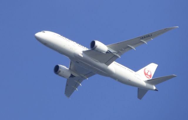 Boeing 787-8 (JA839J) - Shown here is Japan Airlines Boeing 787-8 a few minutes from landing at JFK in the Spring of 2016.