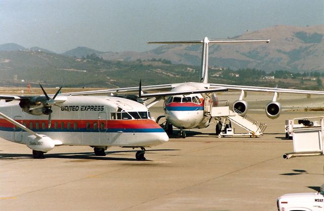 N290UE — - KMRY - United flew quite a variety of aircraft into KMRY over the years - I started stopping by in 1987 and caught a few 737 and 727 s and an assorted mix from Westair as United Express.