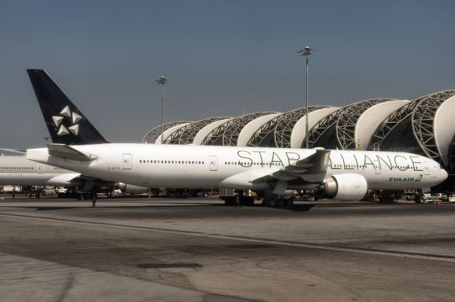 BOEING 777-300 (B-16715) - 6th Jan., 2020: Parked at the gate a Bangkok's Suvarnabhumi Airport