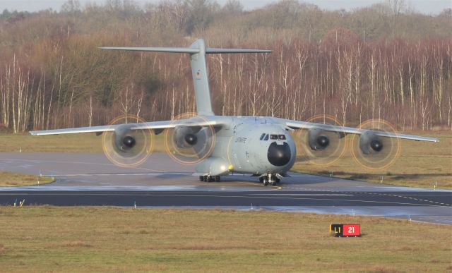 AIRBUS A-400M Atlas (5427) - Landing and departing German A400M at  Eindhoven Airbase in the morning