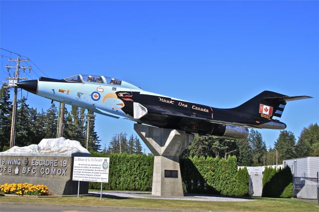 — — - GATE GUARDIAN AT CFB COMOX,BRITISH COLUMBIA