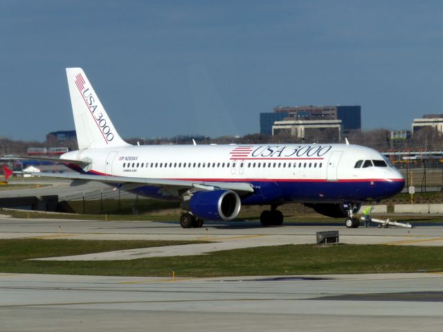 Airbus A320 (N269AV) - April 3, 2009 - Pushed back and almost ready to taxi