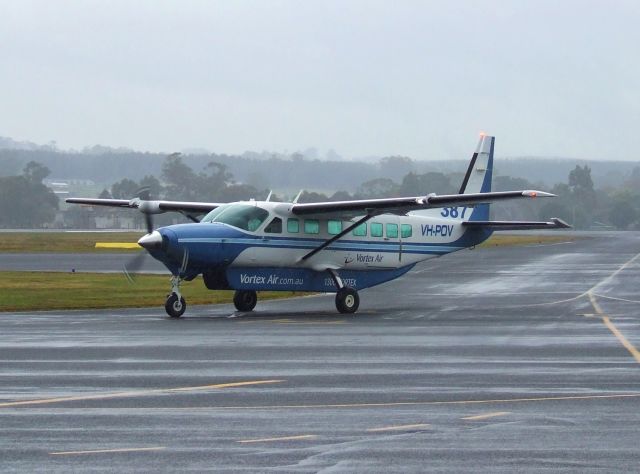 Cessna Caravan (VH-POV) - Vortex Air Cessna 208B Grand Caravan VH-POV at Burnie-Wynyard Airport Tasmania, Australia. April 21, 2016.