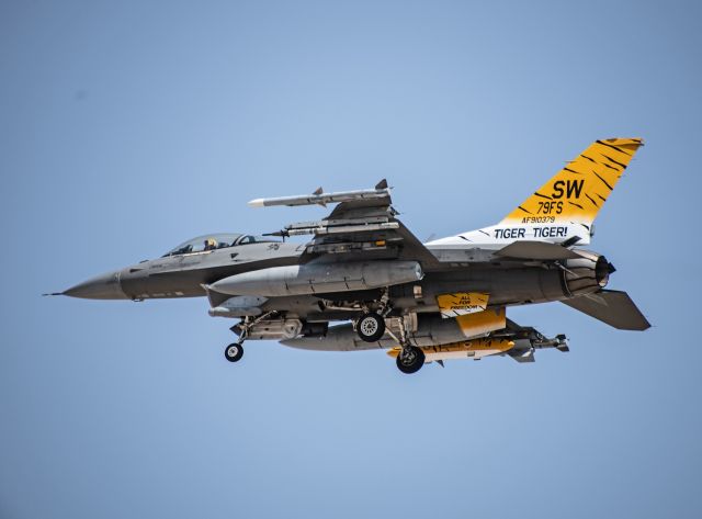 AFR910379 — - 79th Fighter Squadron, Shaw AFB, SC, F-16CM participating in a Red Flag exercise.