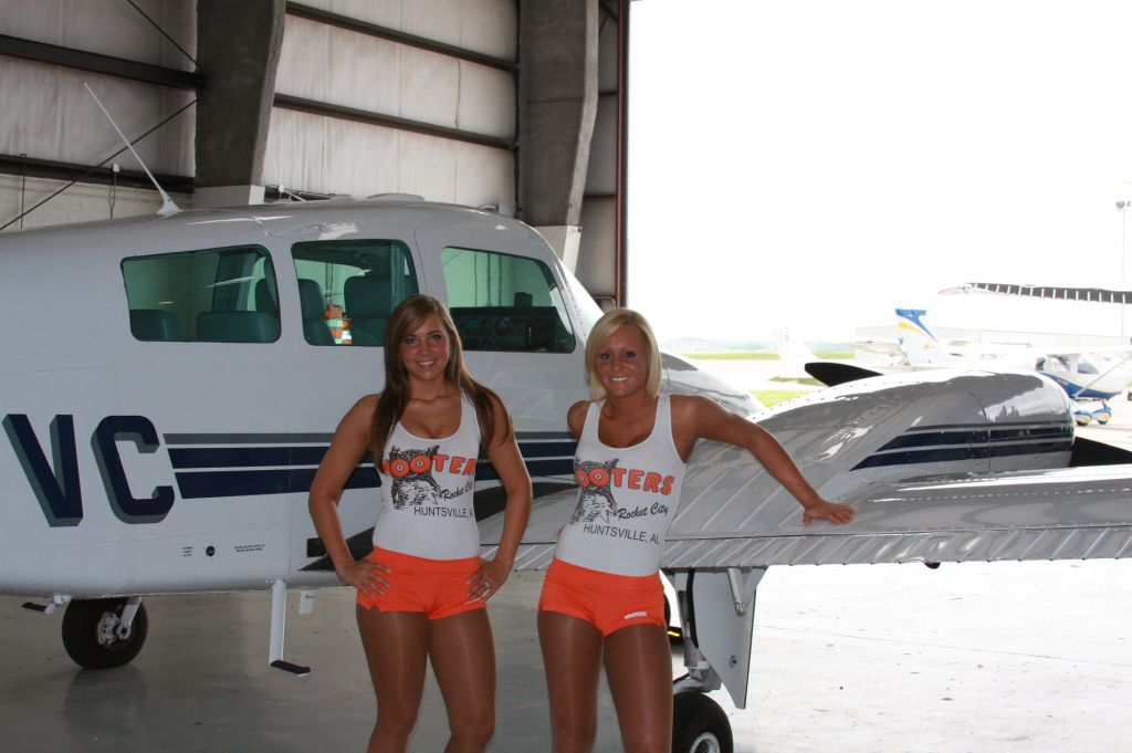 Beechcraft Duchess (N827VC) - Hooters HOTT Lunch Rocket 95.1 at Huntsville Flight Center