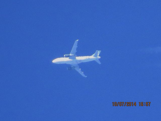 Airbus A319 (N902FR) - Frontier Flight 589 from TYS to DEN over Southeastern Kansas at 36,000 feet.